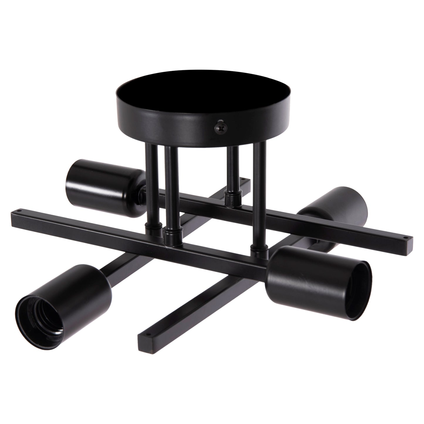 Ceiling Pendant Multilight Fixture Lighty Hm7428.11 Black Metal 28x28x15hcm.