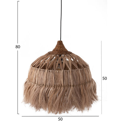 Ceiling Pendant Bell-shaped With Fringes Abaca Fibers In Natural Φ50x50-80hcm.hm7782
