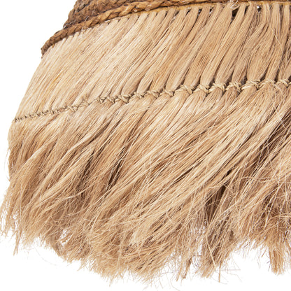 Ceiling Pendant Rakib Hm7762 Round Pyramid Cap--abaca Fibers In Natural Color Φ50x35-120hcm.