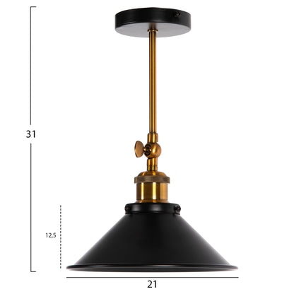 Ceiling/wall Lamp Hm4121 Black-gold Metal Φ21x31hcm.