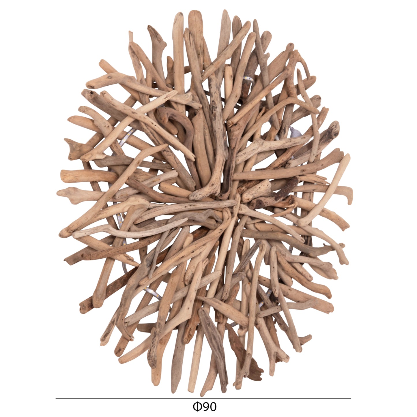 Decorative Wall Sconce Dreamer Hm4422 Driftwood With Led Strip Φ90x7(thickness)cm.