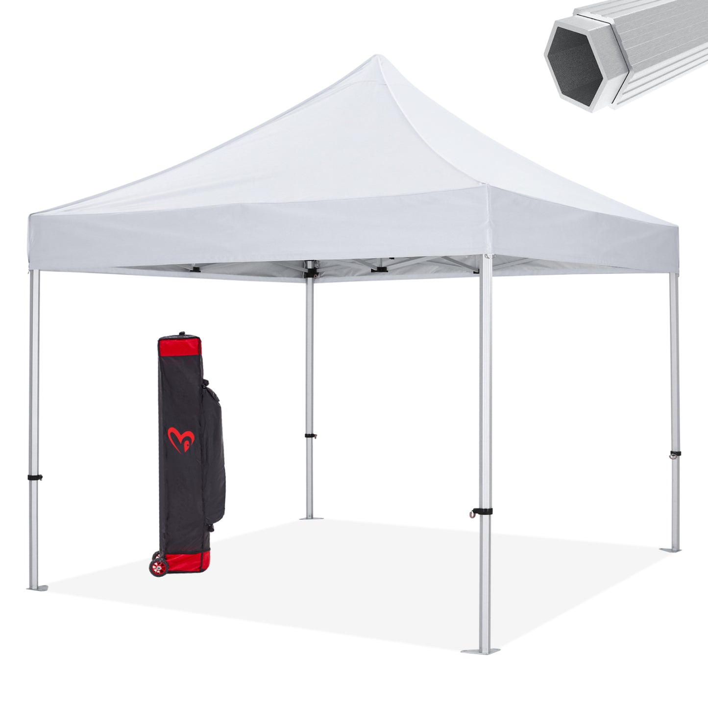 Gazebo Matthew-al Hm6313 Foldable-professional Use-aluminum Frame In Silver-white Shade 3x3x3,43hm