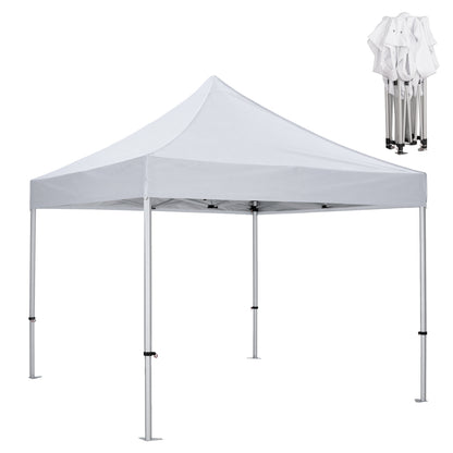 Gazebo Matthew-al Hm6313 Foldable-professional Use-aluminum Frame In Silver-white Shade 3x3x3,43hm