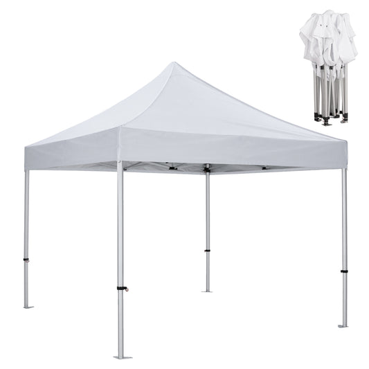 Gazebo Matthew-al Hm6313 Foldable-professional Use-aluminum Frame In Silver-white Shade 3x3x3,43hm