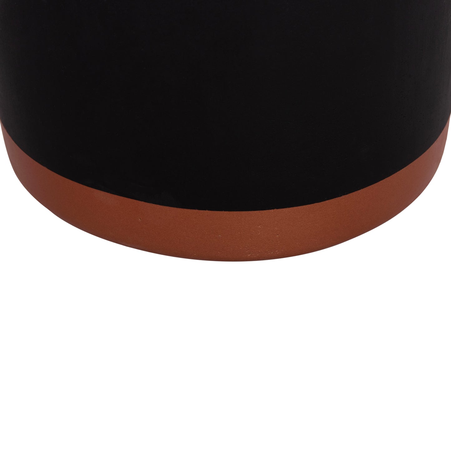 Indoor Planter/pot Series Tryll Fb94690m Fiber Cement In Black & Rope Φ31x31hcm.