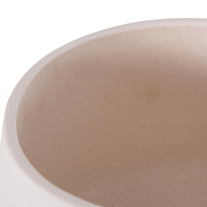 Indoor Pot Frello Hm4674.02l Fiber Cement In White--teak Stand 29x29x23.5hcm.