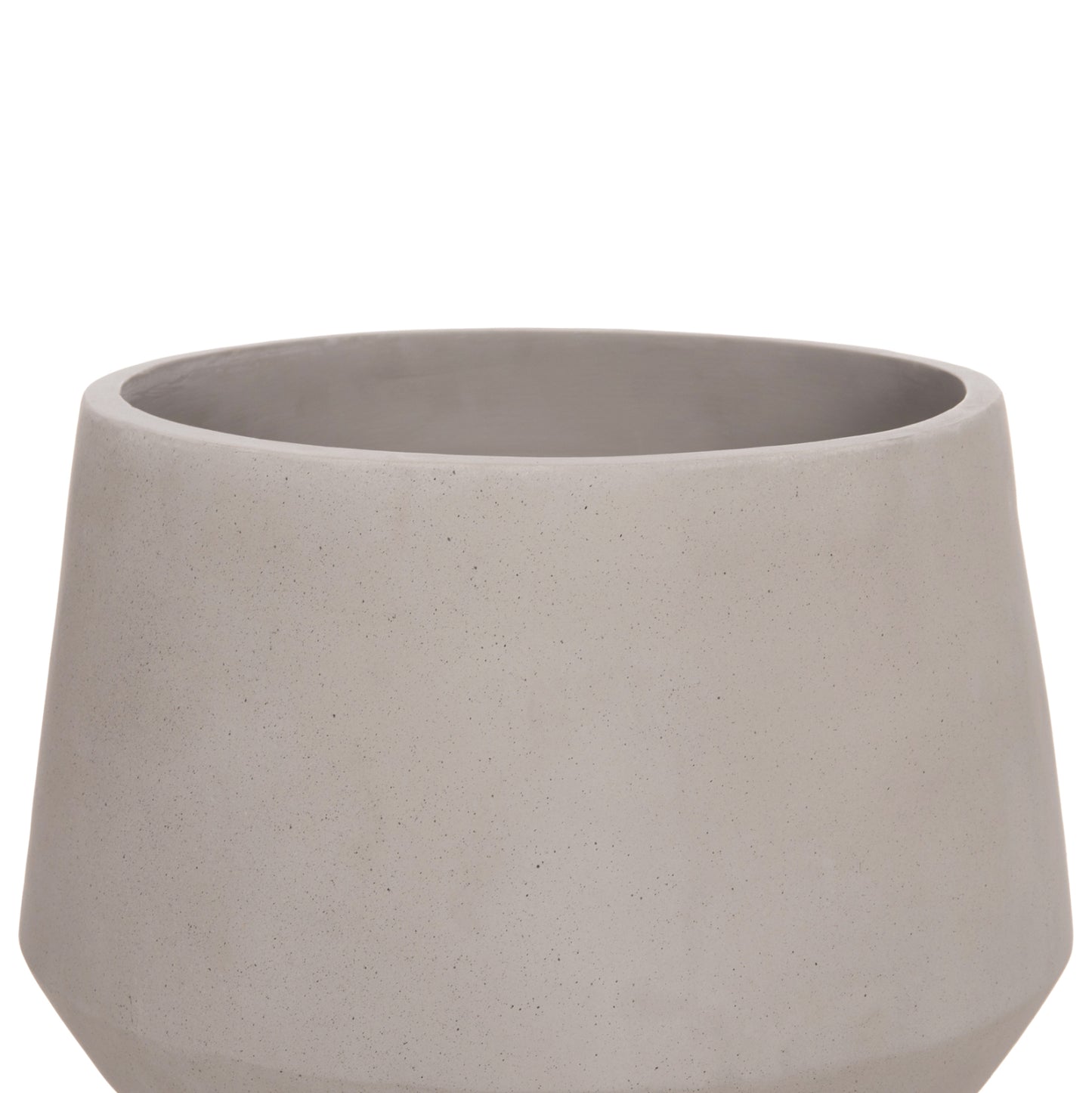 Indoor Pot Quan Hm4680.03m Fiber Cement In Grey--teak Base Φ35x50hcm