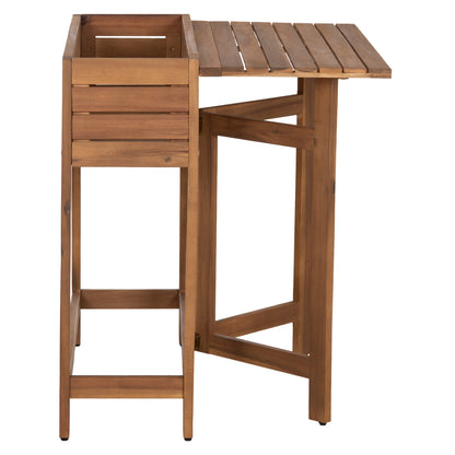 Planter Frame-foldable Table Floris Hm6535 Acacia Wood In Natural 65x80x78hcm.