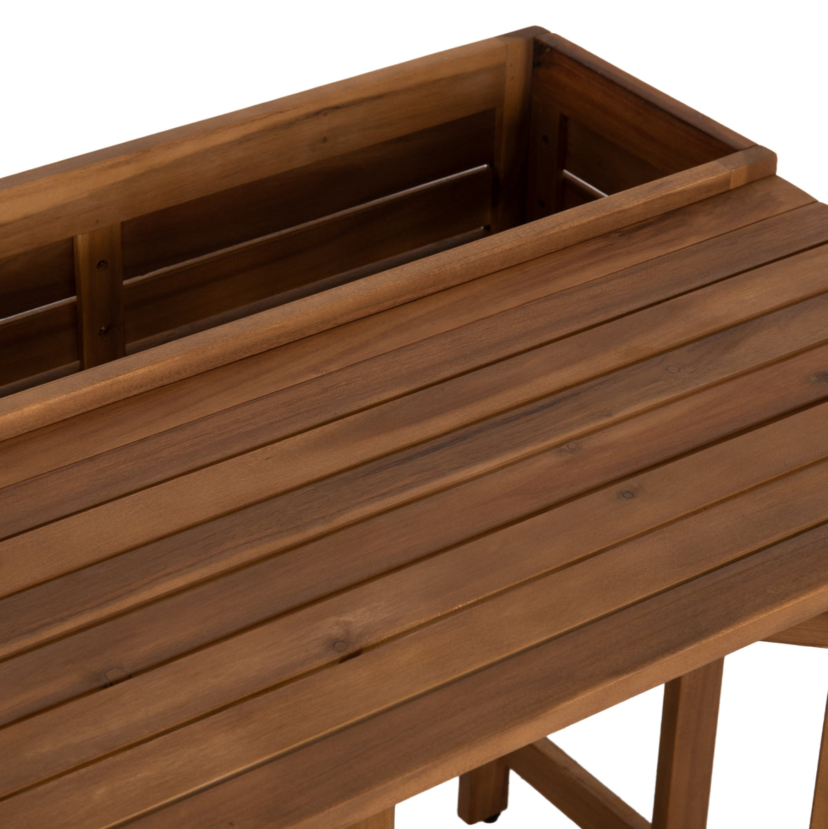 Planter Frame-foldable Table Floris Hm6535 Acacia Wood In Natural 65x80x78hcm.