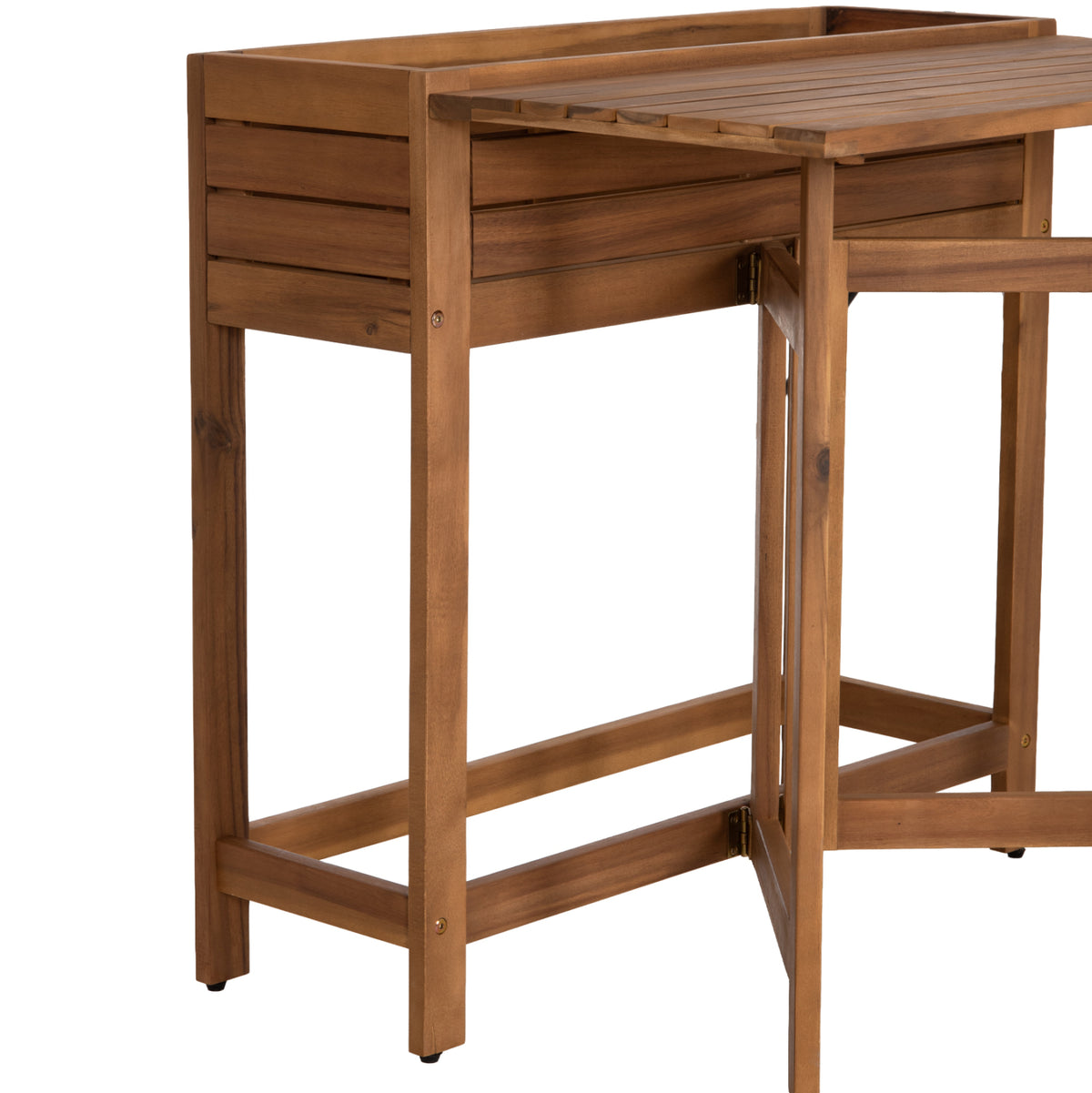 Planter Frame-foldable Table Floris Hm6535 Acacia Wood In Natural 65x80x78hcm.