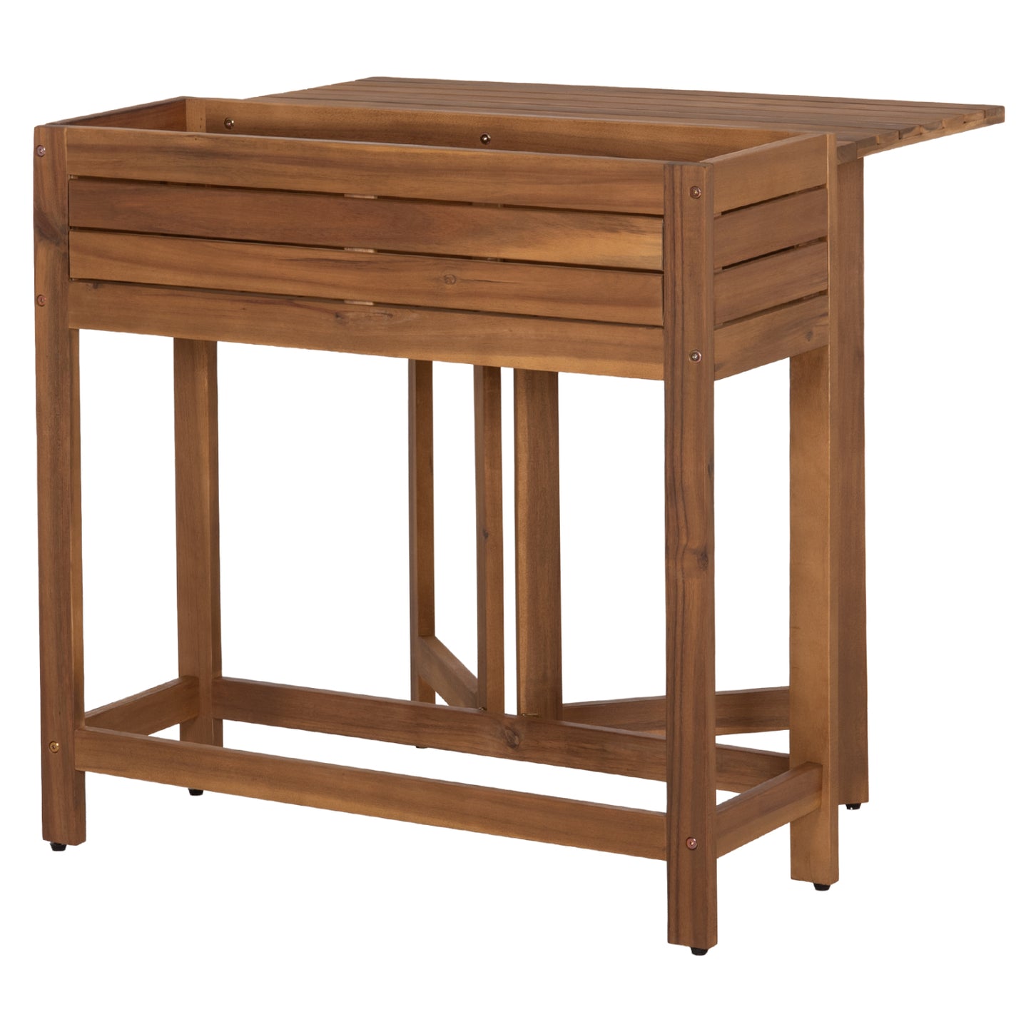 Planter Frame-foldable Table Floris Hm6535 Acacia Wood In Natural 65x80x78hcm.