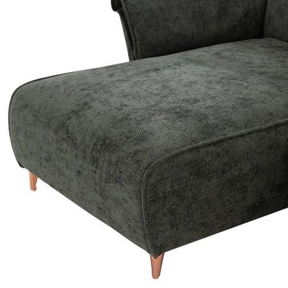 Corner Reversible Sofa-bed Mailo Hm6071.03 Green Fabric-metal Legs 300x145x80hcm.
