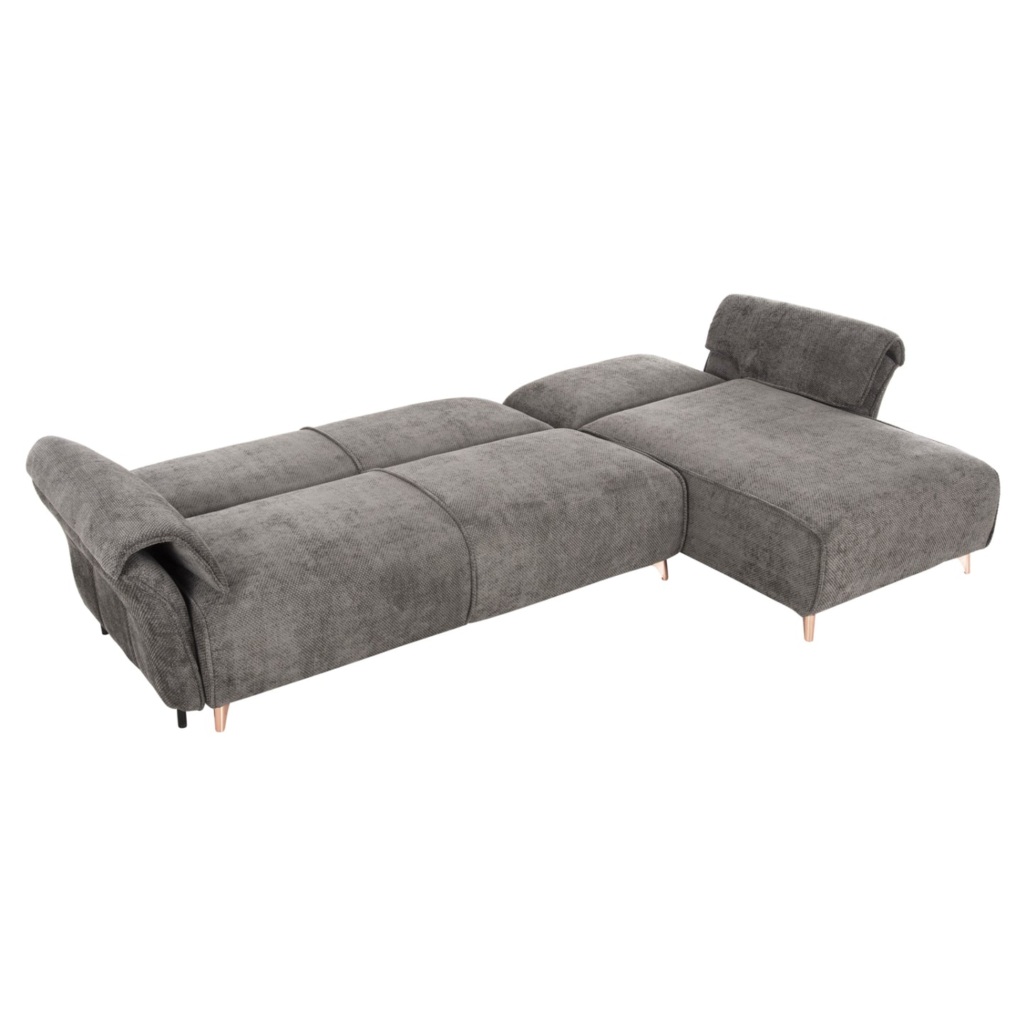Corner Reversible Sofa-bed Mailo Hm6071.02 Dark Grey Fabric-metal Legs 300x145x80hcm.