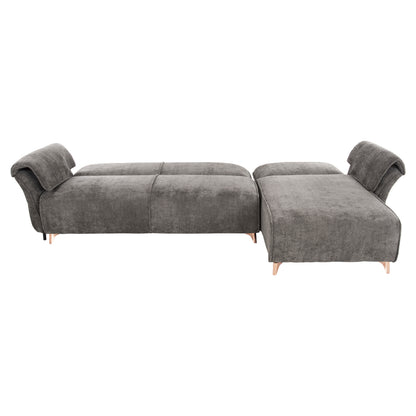 Corner Reversible Sofa-bed Mailo Hm6071.02 Dark Grey Fabric-metal Legs 300x150x80hcm.