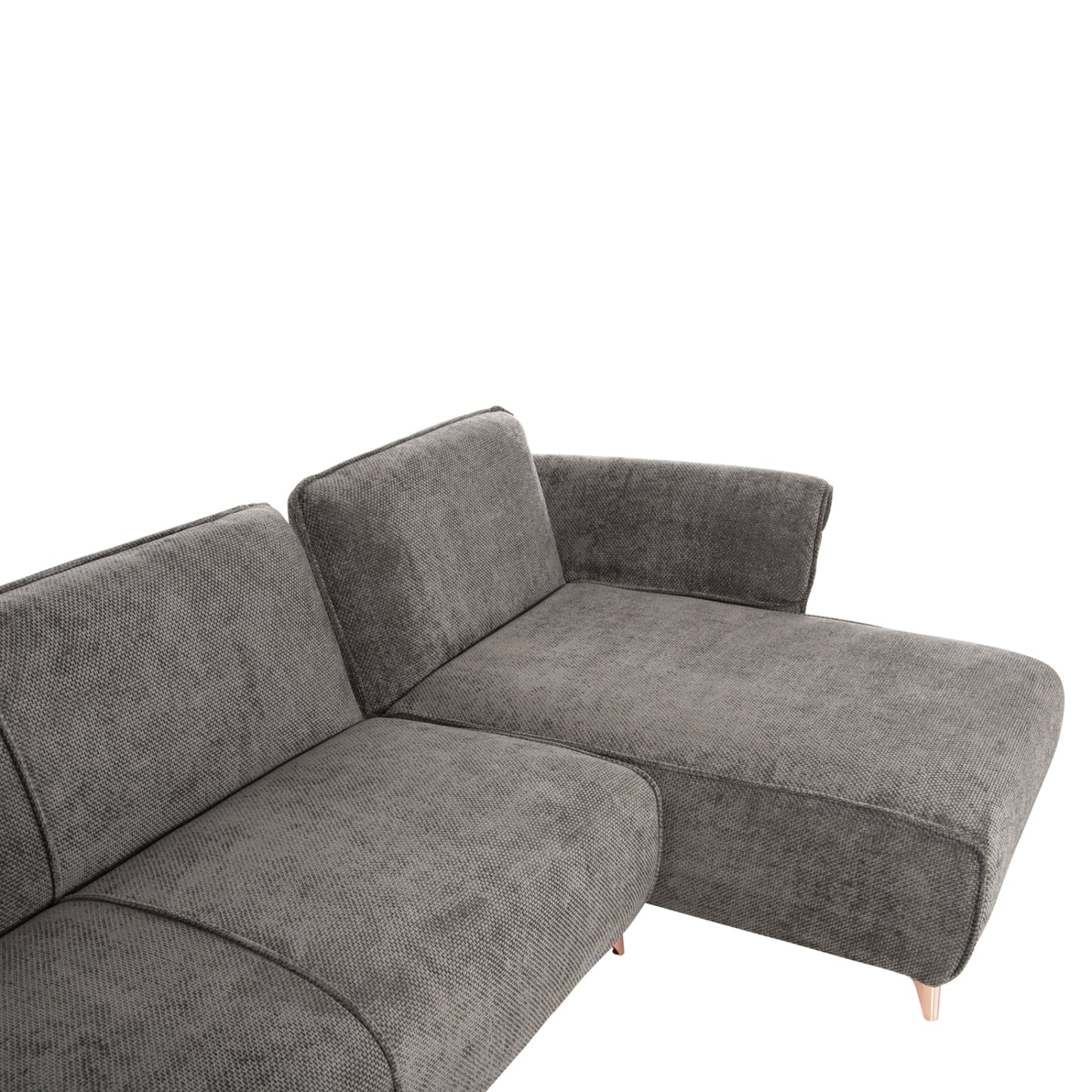 Corner Reversible Sofa-bed Mailo Hm6071.02 Dark Grey Fabric-metal Legs 300x150x80hcm.