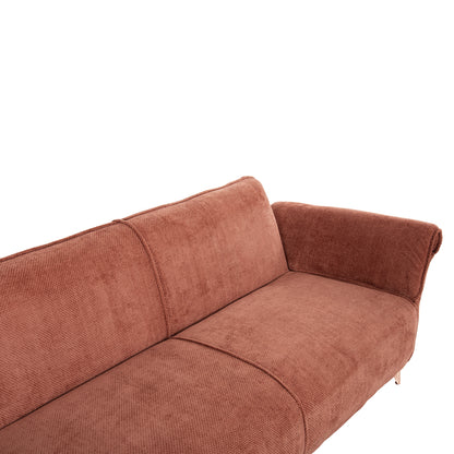 Corner Reversible Sofa-bed Mailo Hm6071.04 Orange Fabric-metal Legs 300x150x80hcm.