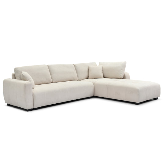 Corner Sofa Reversible Medel Hm3288.02 Ecru P.e. Fabric 296x208x80hcm.