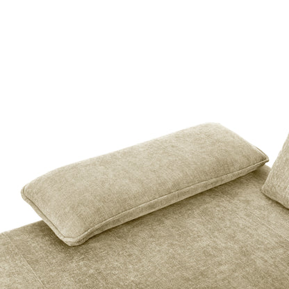 Corner (left) Sofa-bed Convert Hm3268.01l Ecru Fabric 283x188x100hcm.