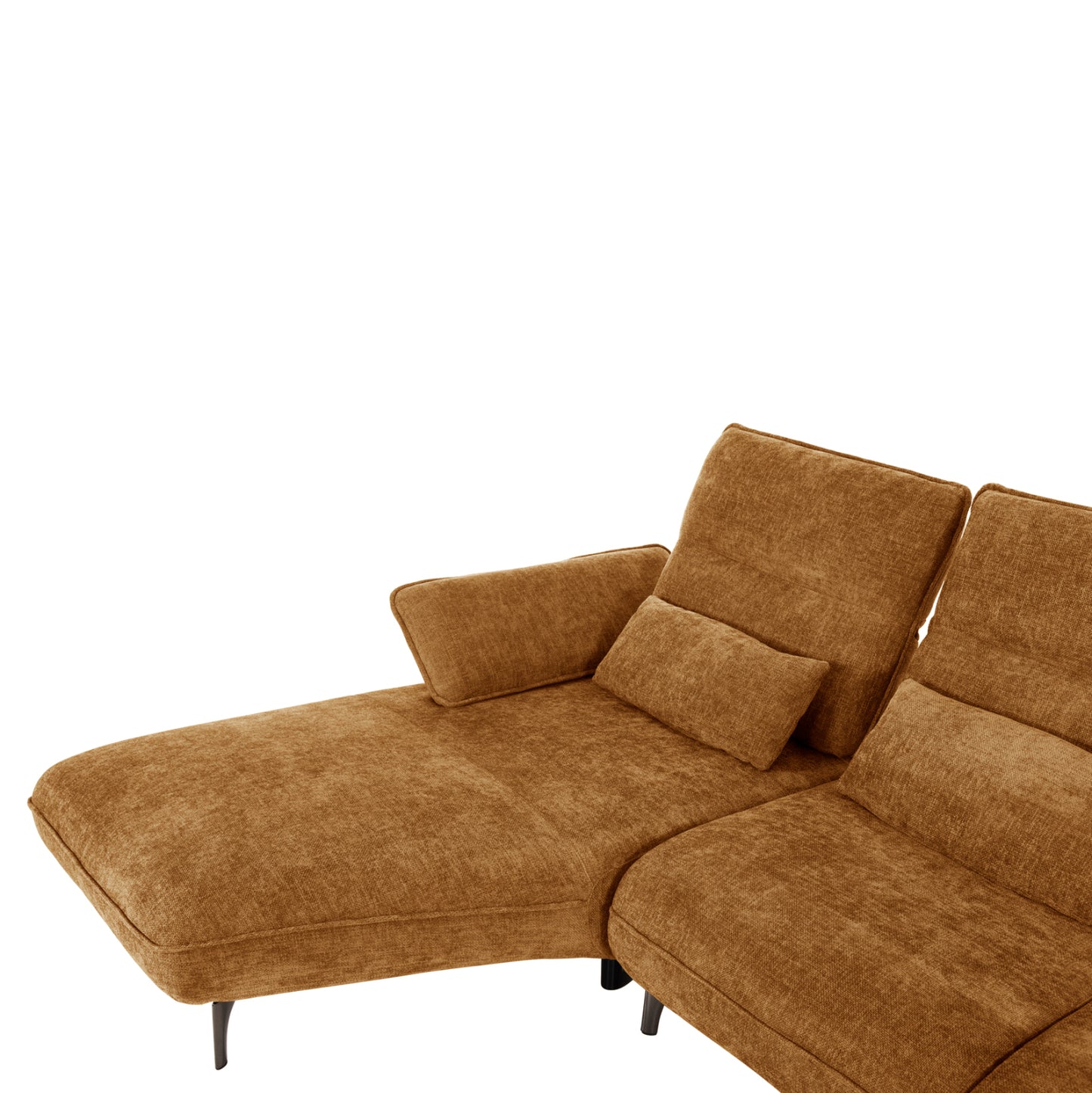 Corner (left) Sofa-bed Convert Hm3268.02l Brick Red Fabric 283x188x100hcm.