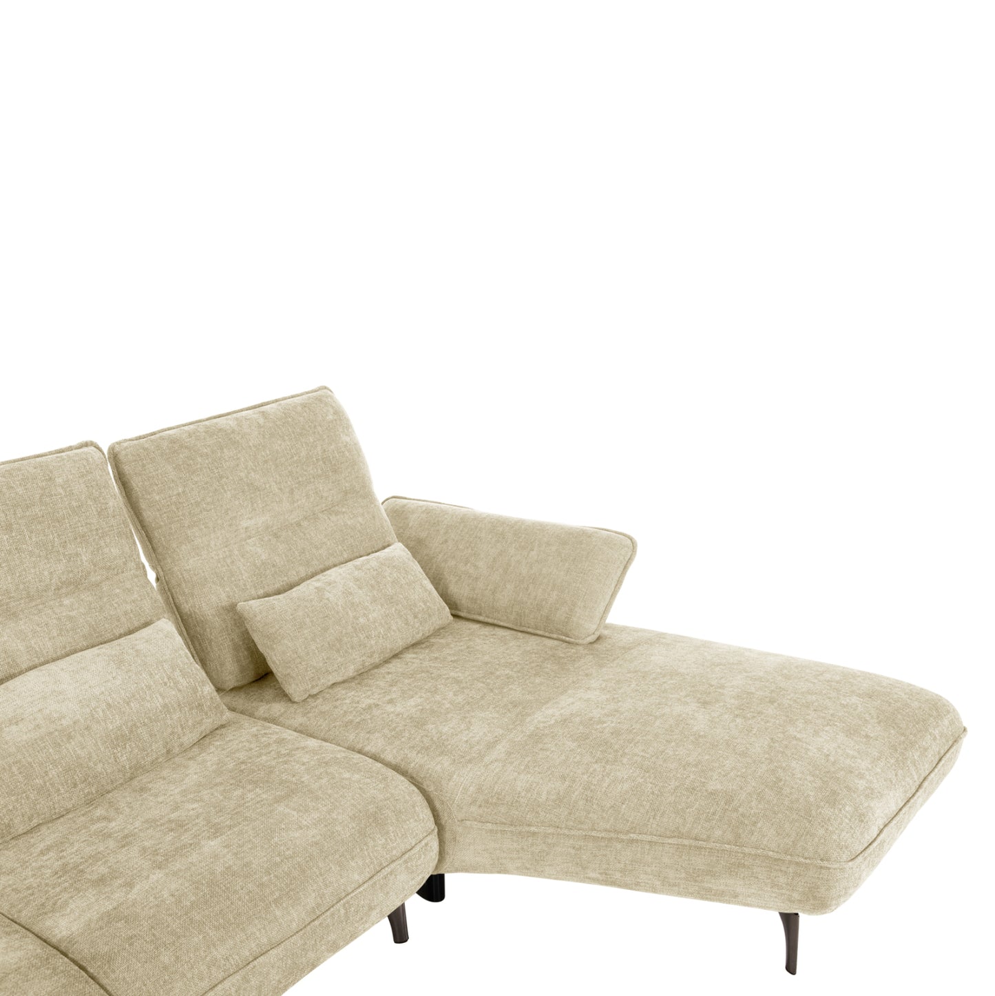 Corner (right) Sofa-bed Convert Hm3268.01r Ecru Fabric 283x188x100hcm.