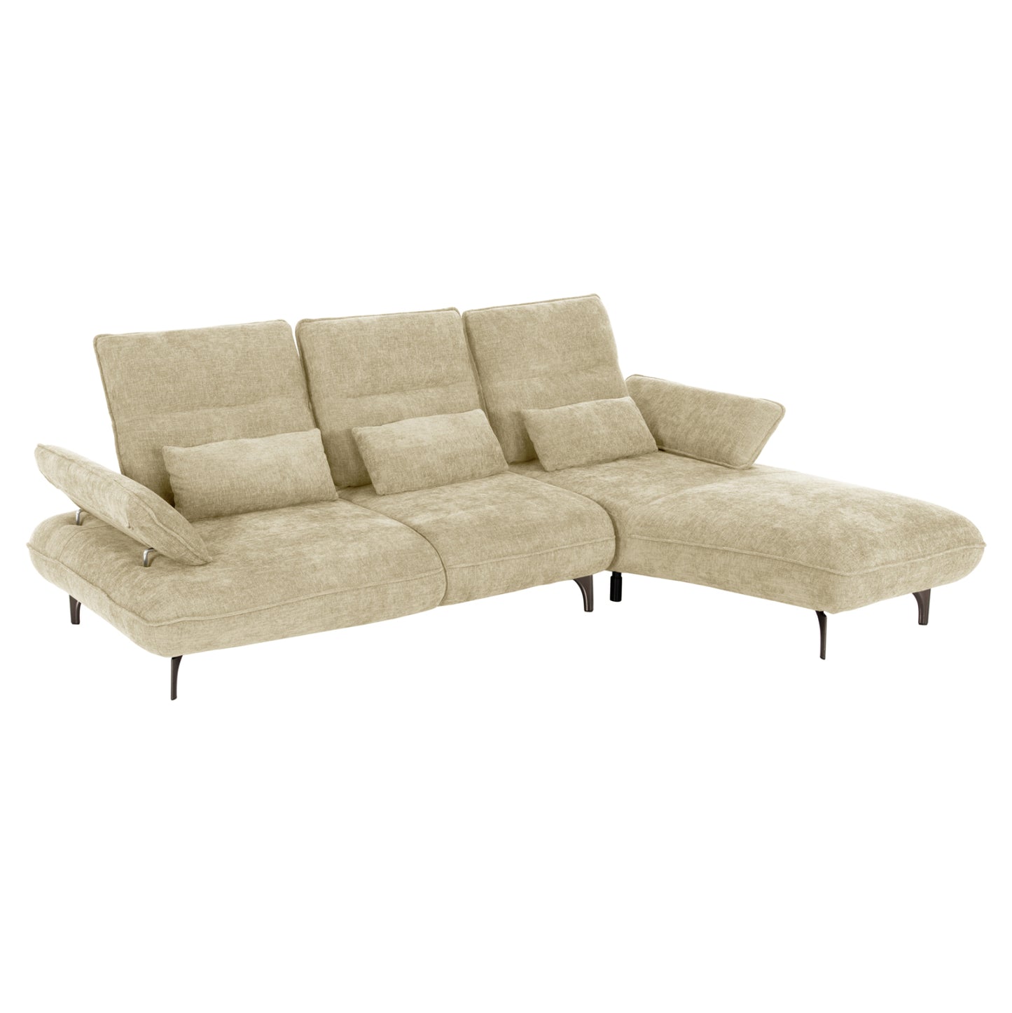 Corner (right) Sofa-bed Convert Hm3268.01r Ecru Fabric 283x188x100hcm.