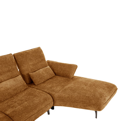 Corner (right) Sofa-bed Convert Hm3268.02r Brick Red Fabric 283x188x100hcm.