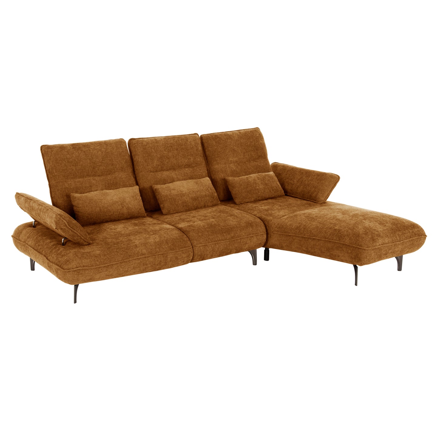 Corner (right) Sofa-bed Convert Hm3268.02r Brick Red Fabric 283x188x100hcm.