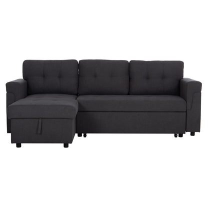 Corner Sofa-bed Reversible Sal Hm3310.11 Dark Grey Fabric 213x136x84hcm