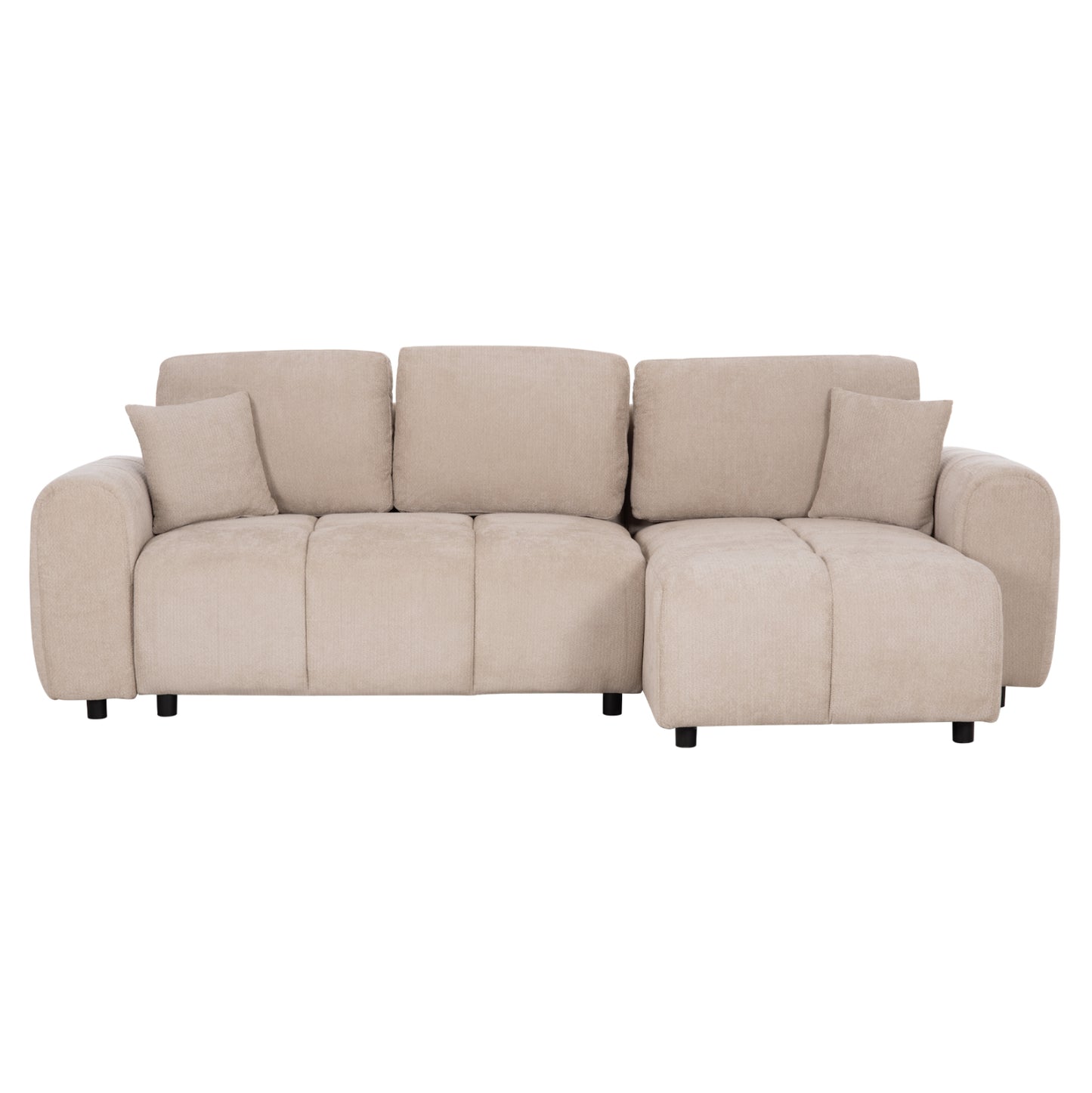 Corner Sofabed Reversible Gert Hm3349.02 Beige Chenille Fabric 253x142x85hcm.