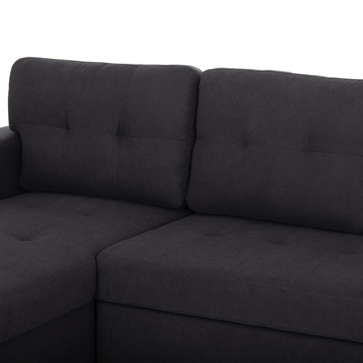 Corner Sofa-bed Reversible Sal Hm3310.11 Dark Grey Fabric 213x136x84hcm