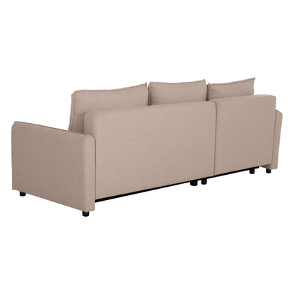 Reversible Corner Sofa-bed Fredi Hm3312.03 Beige Fabric 220x167x85hcm.