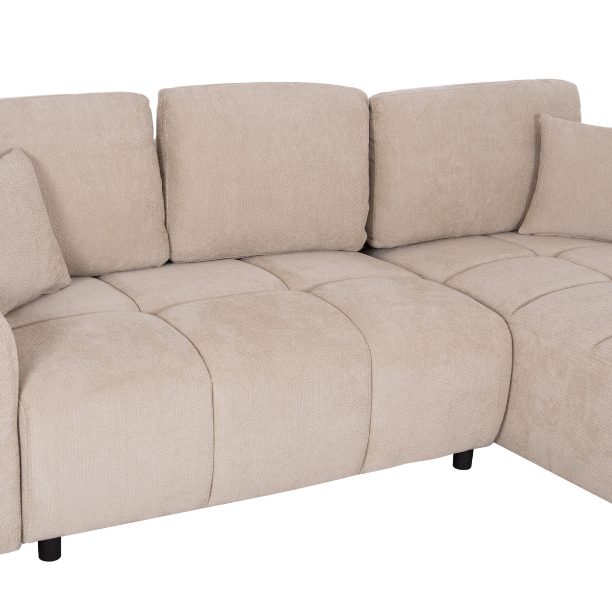 Corner Sofabed Reversible Gert Hm3349.02 Beige Chenille Fabric 253x142x85hcm.