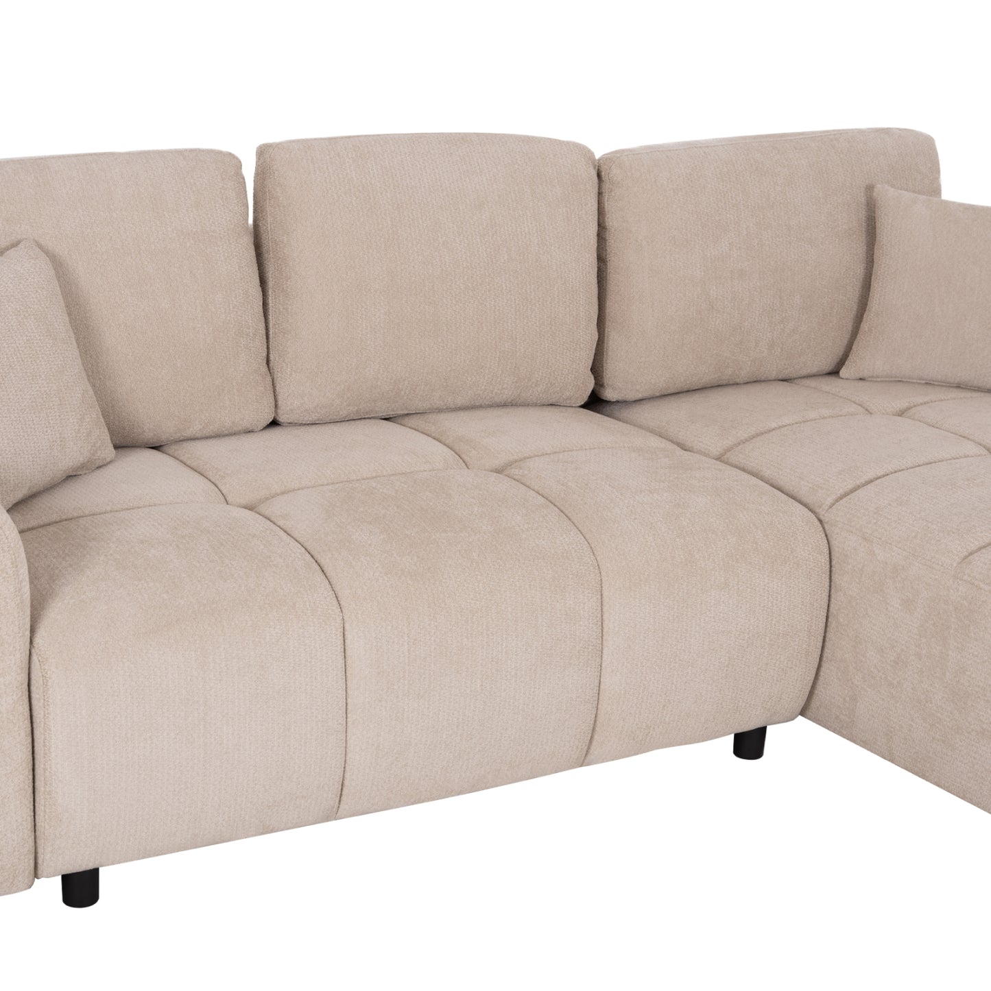 Corner Sofabed Reversible Gert Hm3349.02 Beige Chenille Fabric 253x142x85hcm.
