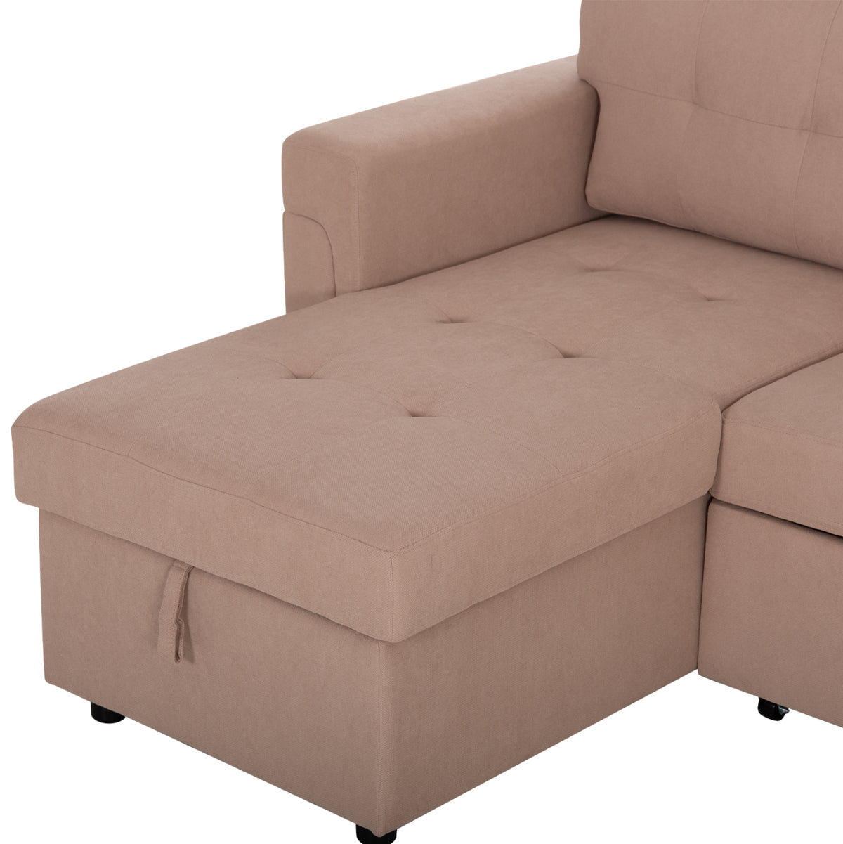 Corner Sofa-bed Reversible Sal Hm3310.03 Beige Fabric 213x136x84hcm