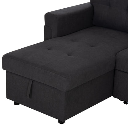 Corner Sofa-bed Reversible Sal Hm3310.11 Dark Grey Fabric 213x136x84hcm