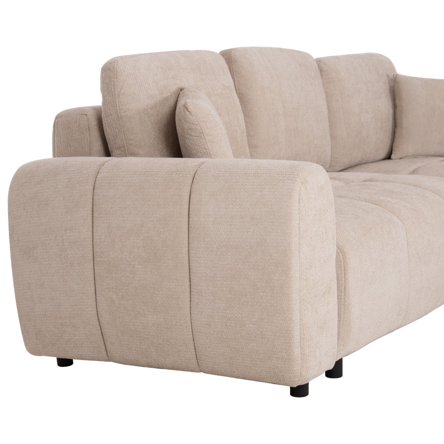 Corner Sofabed Reversible Gert Hm3349.02 Beige Chenille Fabric 253x142x85hcm.