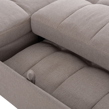 Corner Sofabed Reversible Nezu Hm3294.02 Beige Fabric 210x140x78hcm.