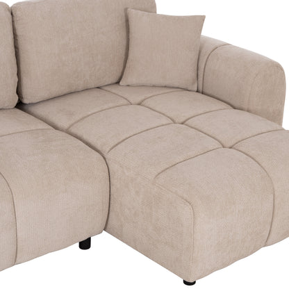 Corner Sofabed Reversible Gert Hm3349.02 Beige Chenille Fabric 253x142x85hcm.