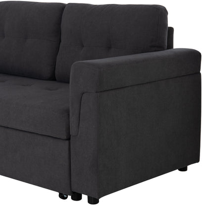 Corner Sofa-bed Reversible Sal Hm3310.11 Dark Grey Fabric 213x136x84hcm
