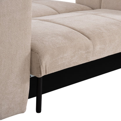 Corner Sofabed Reversible Gert Hm3349.02 Beige Chenille Fabric 253x142x85hcm.