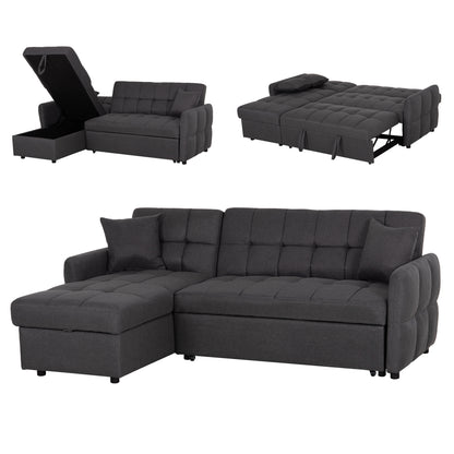 Corner Sofabed Reversible Nezu Hm3294.01 Grey Fabric 210x140x78hcm.