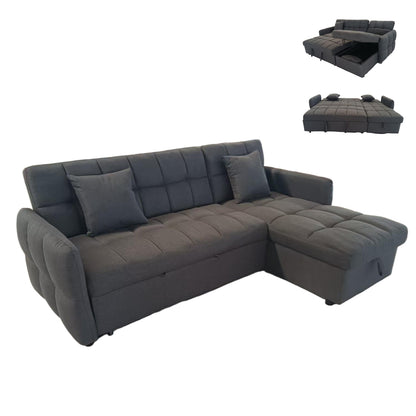 Corner Sofabed Reversible Nezu Hm3294.01 Grey Fabric 213x145x83hcm.