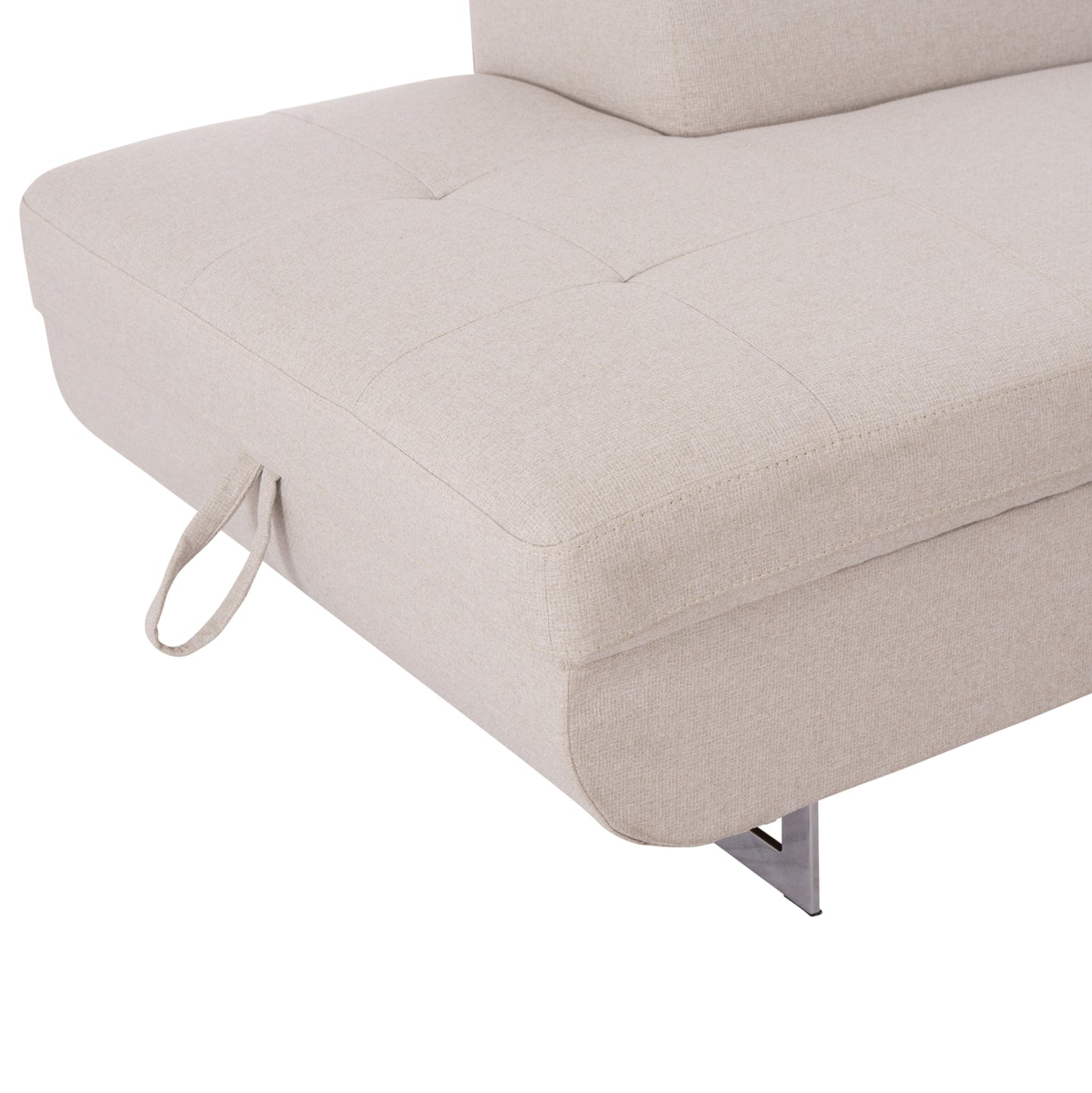 Corner Sofa-bed With Storage Space Encore Hm3301.03l Beige Fabric 285x205x90hcm.