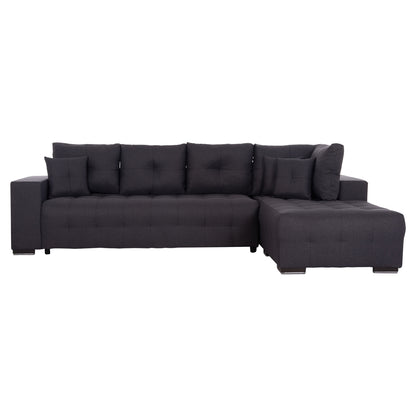 Corner Sofa-bed With Storage Space Trendston Hm3302.01r Grey Fabric 298x177x95hcm.