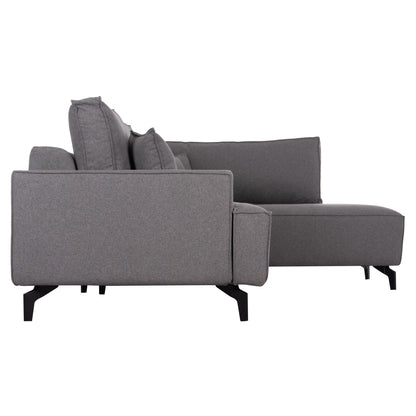 Corner Sofa-bed With Storage Space Saffira Hm3303.01r Grey Fabric 270x195x100hcm.