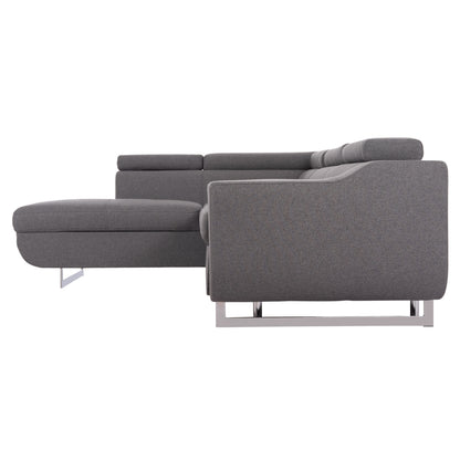 Corner Sofa-bed With Storage Space Encore Hm3301.01l Grey Fabric 285x205x90hcm.