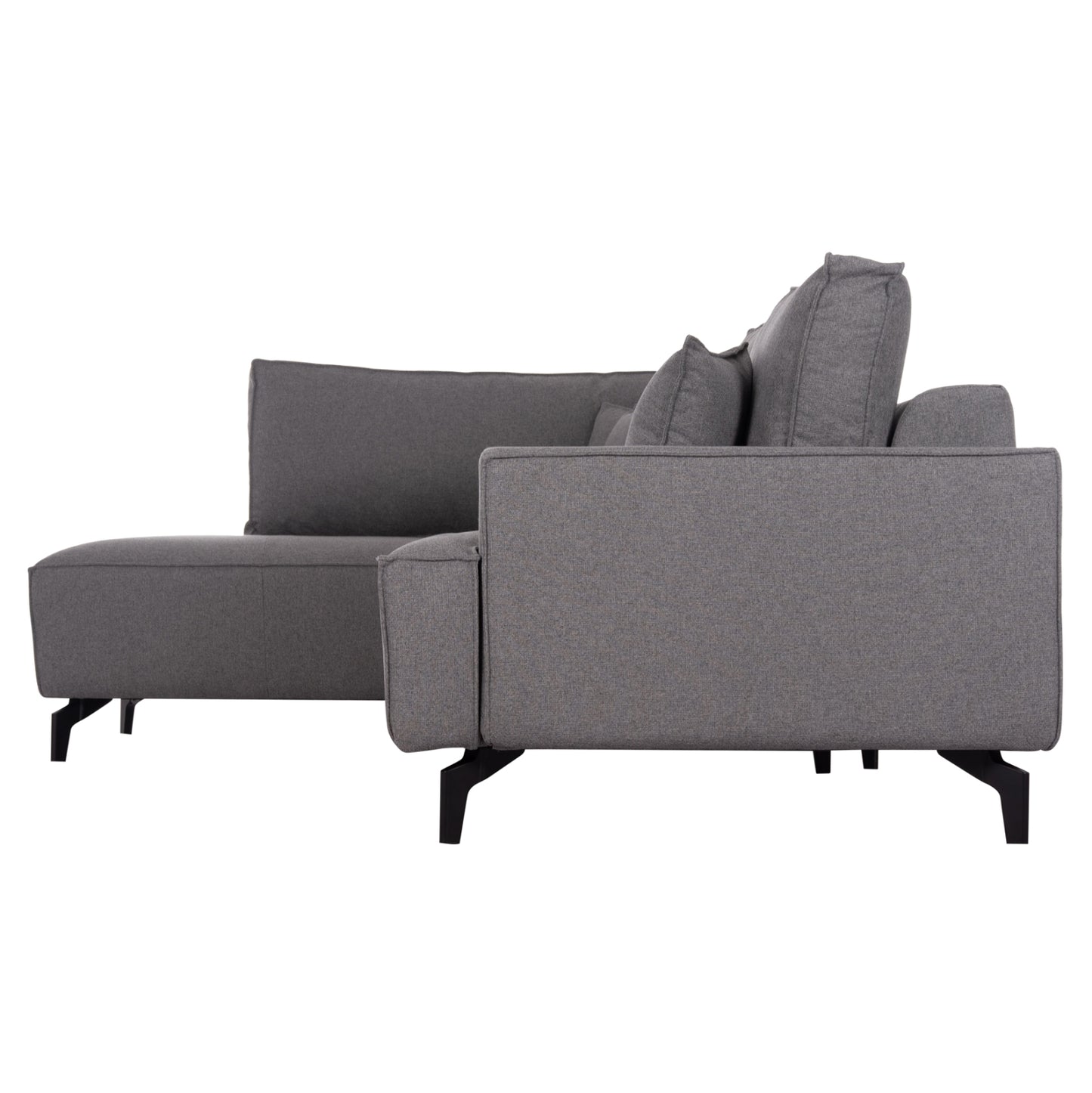 Corner Sofa-bed With Storage Space Saffira Hm3303.01l Grey Fabric 270x195x100hcm.