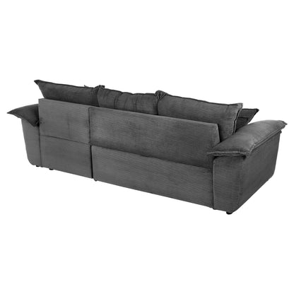 Corner Sofa-bed With Storage Space Aldo Hm3276.02r Anthracite Fabric 256x91-159x87hcm.