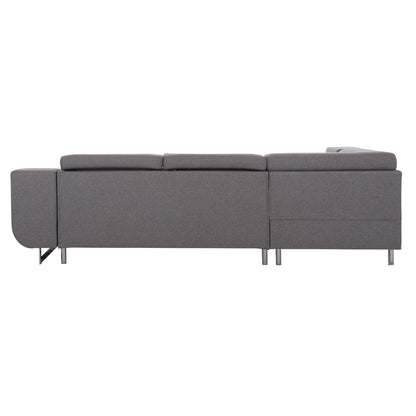 Corner Sofa-bed With Storage Space Encore Hm3301.01l Grey Fabric 285x205x90hcm.