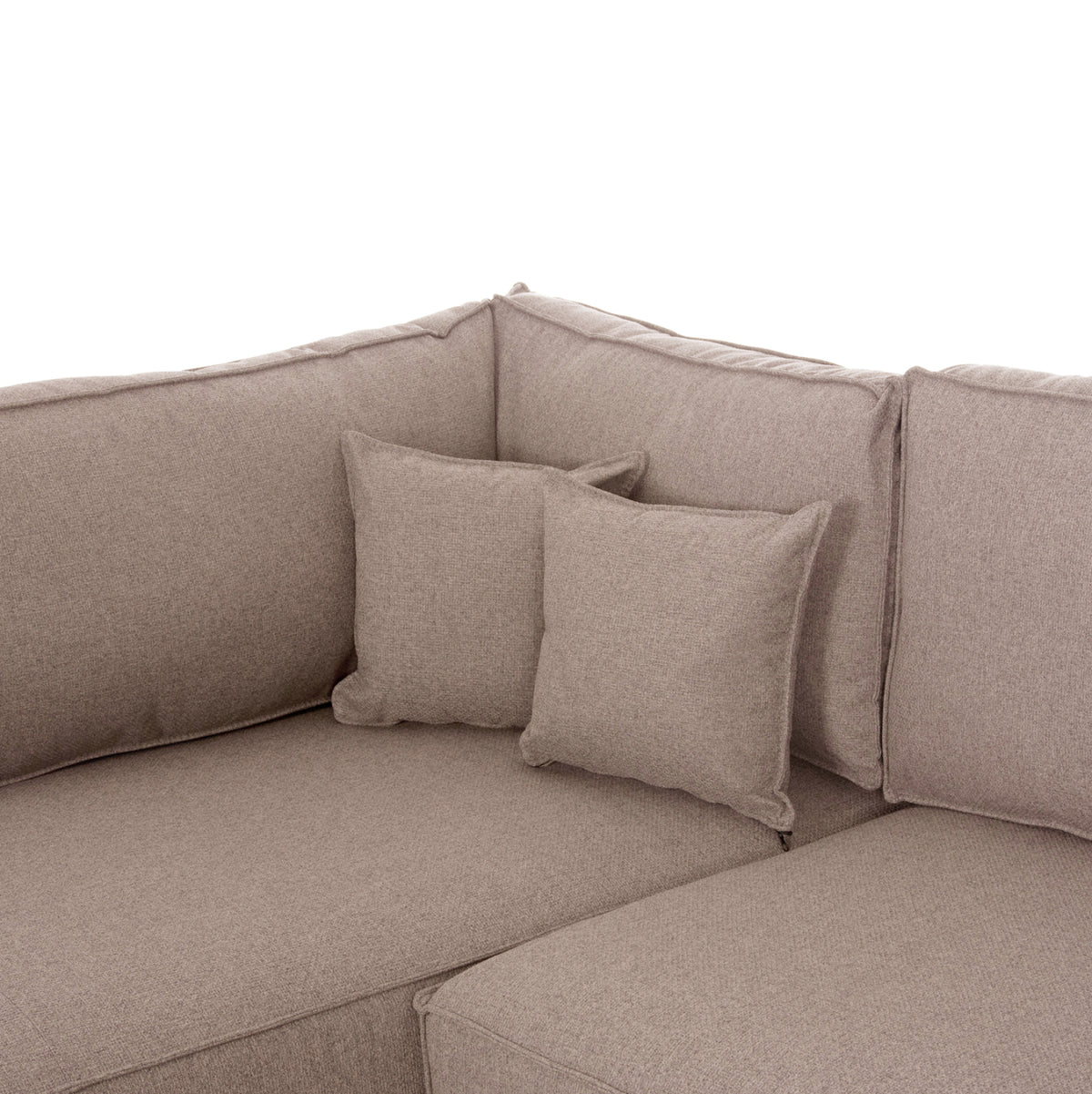 Corner Sofa-bed With Storage Space Saffira Hm3303.03l Beige Fabric 270x195x100hcm.